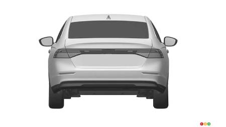 The 2024 Honda Accord (patent image), rear