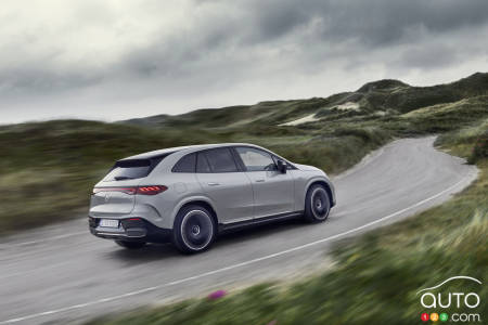 2024 Mercedes-AMG EQE SUV, three-quarters rear