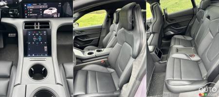 Interior of the revised new 2025 Porsche Taycan