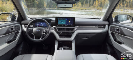 Interior of 2025 Ford Explorer Platinum