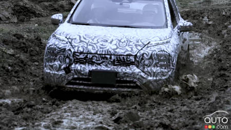 2022 Mitsubishi Outlander, in the mud