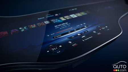 Central screen of the MBUX Hyperscreen