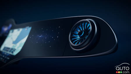 Passenger-side screen of the MBUX Hyperscreen