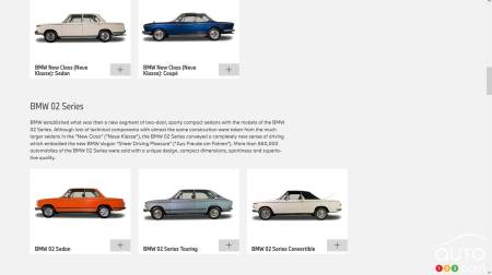 Screen capture from the BMW'S new "online museum"