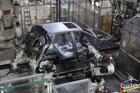 The 11 millionth vehicle produced in Canada, during assembly