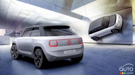 Prototype Volkswagen ID.Life, trois quarts arrière