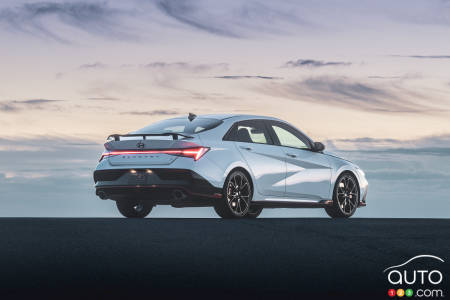 The Hyundai Elantra N, rear
