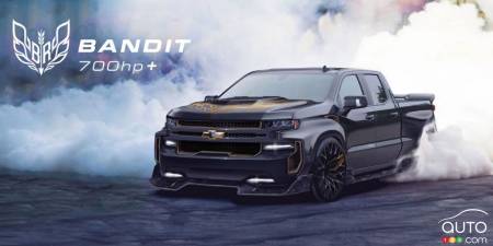 The Chevrolet Silverado Trans Am concept, presented at SEMA 2021