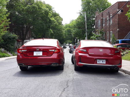 Honda Accord 2016 et Honda Accord 2019