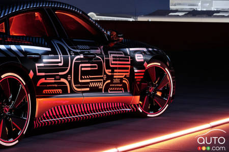 2021 Audi e-tron GT, three-quarters rear