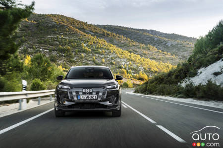 2025 Audi Q6 e-tron on road