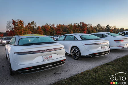 La Lucid Air Pure 2023, arrière