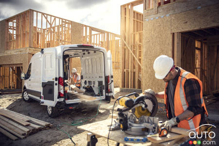 2022 Ford E-Transit, at work