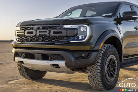 L'avant de Ford Ranger Raptor 2024