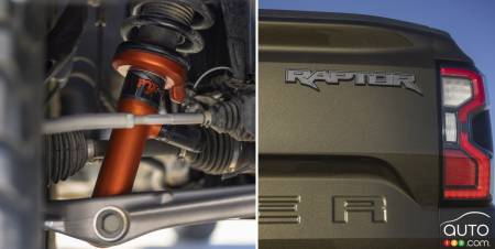 Fox shocks on the 2024 Ford Ranger Raptor