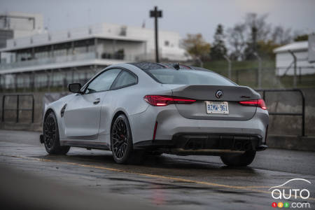 2023 BMW M4 CSL, three-quarters rear