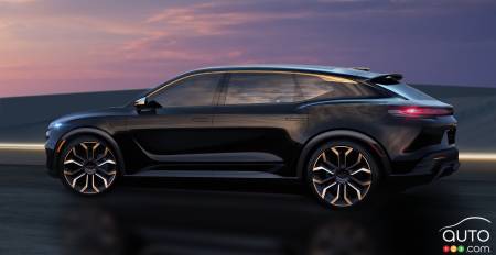 Le prototype Chrysler Airflow Graphite EV, profil