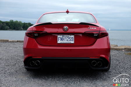 Alfa Romeo Giulia Quadrifoglio 2021, arrière