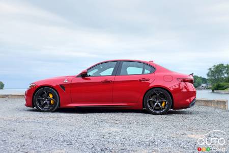 The Alfa Romeo Giulia, in profile