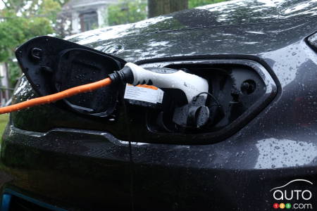The Kia Niro EV, charging at home