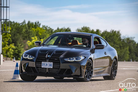 The BMW M4 Competition, on the track