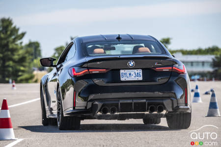The BMW M4 Competition, rear