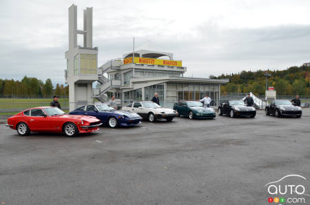 The 2023 Nissan Z, surrounded by older Zs !