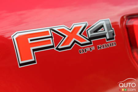 FX4 logo on the 2023 Ford F-150 PowerBoost