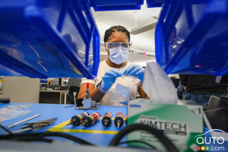 Production of the ventilators is underway at GM