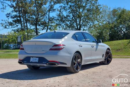 2022 Genesis G70 - three quarters behind