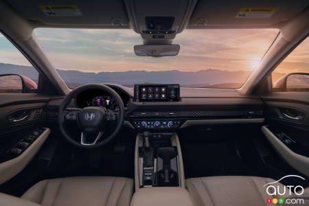 Interior of 2023 Honda Accord Hybrid Sport
