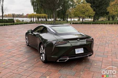 2021 Lexus LC 500, three-quarters rear