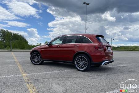 2020 Mercedes-AMG GLC 43, three-quarters rear