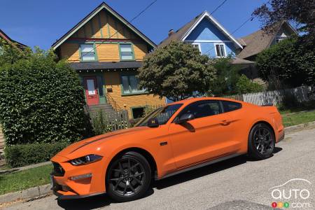 Ford Mustang EcoBoost HPP 2020, trois quarts avant