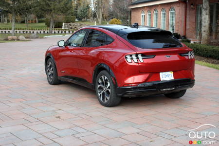 2021 Ford Mustang Mach-E, three-quarters rear