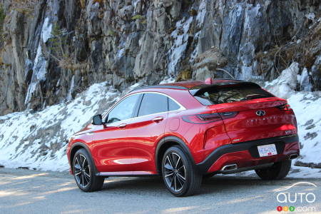 2022 Infiniti QX55, three-quarters rear