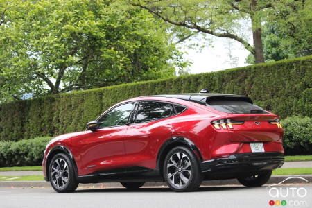 2021 Ford Mustang Mach-E, three-quarters rear