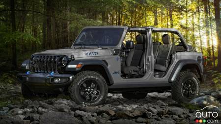 Jeep Wrangler Willys 4xe 2023, sans portes