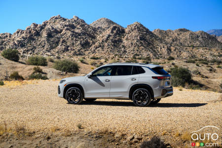 The 2025 Volkswagen Tiguan R-Line, in profile