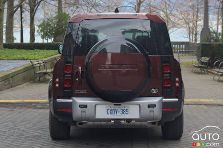 The rear of the 2023 Land Rover Defender 130