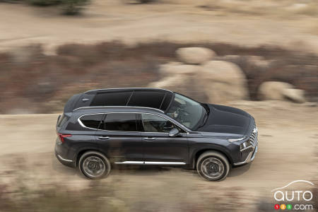 2021 Hyundai Santa Fe, from above