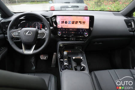 Interior of the 2023 Lexus NX 350 F Sport