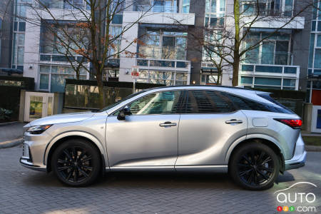 Exterior design of 2023 Lexus RX500h