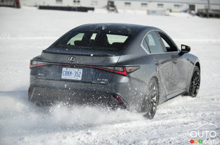 Controlled slide in a Lexus IS