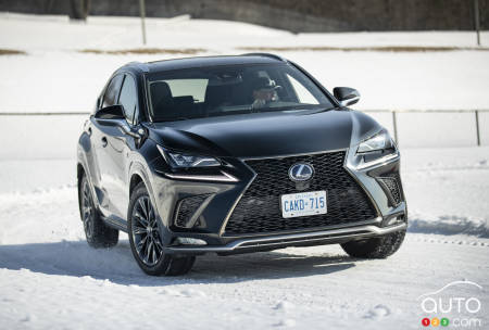 The Lexus NX on the snow