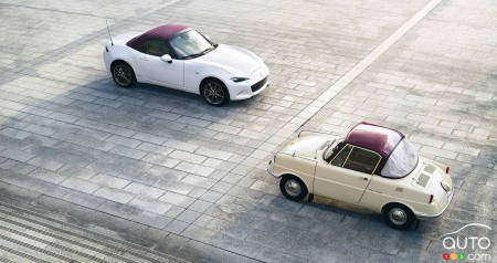 The 100th Anniversary Edition of the Mazda MX-5, and a Mazda R360