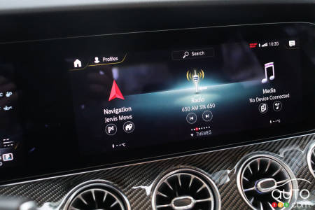 Multimedia screen of 2023 Mercedes-Benz AMG CLS 53 4Matic+ Coupé