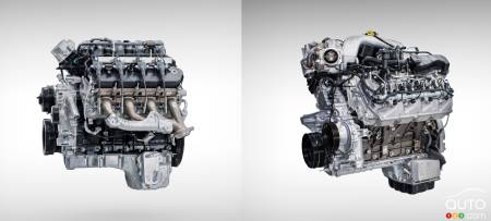 The new  .8L engine and the improved 6.7L V8 turbodiesel engine
