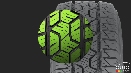 Nokian's Outpost APT tire, tread design