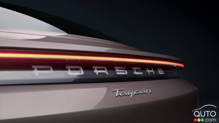 2021 Porsche Taycan with RWD, badging